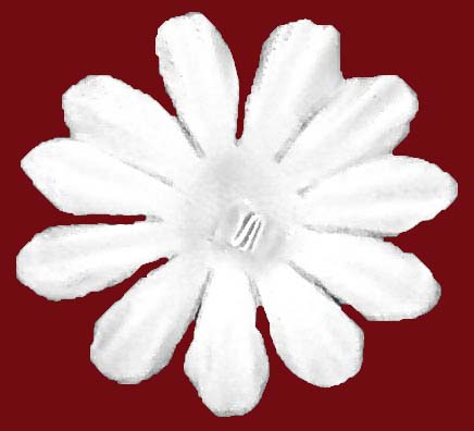 SATIN FLOWERS - WHITE